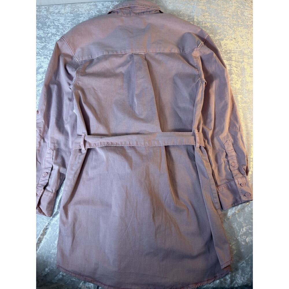 Abercrombie Lavender Utility Shirt Dress Belted Womens SP NWT Preppy - Picture 6 of 9